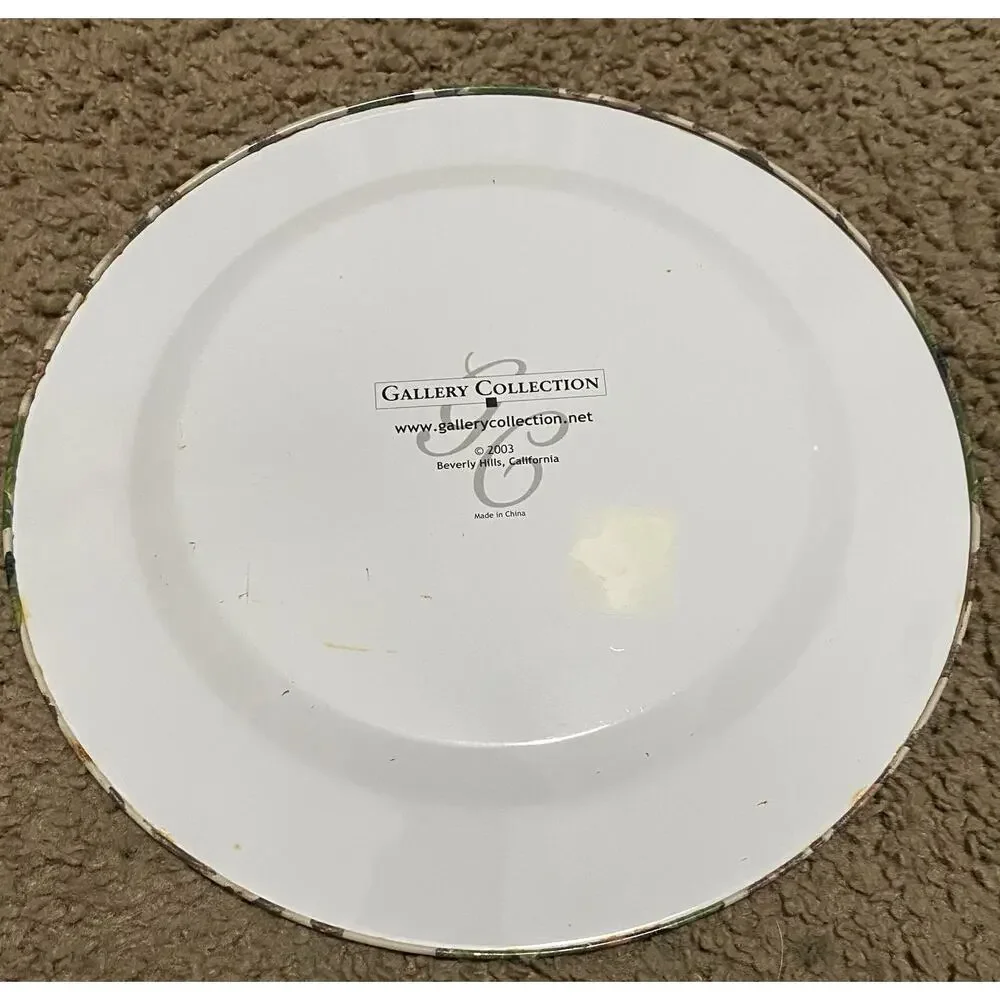 Gallery Collection Melamine 10” Dinner Plates -4 Set- Serving Dish Holiday A1